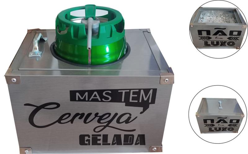 Caixa térmica para barril de chopp 5 litros - chopeira metalica Menor preço em Caixa térmica para barril de chopp 5 litros - chopeira metalica