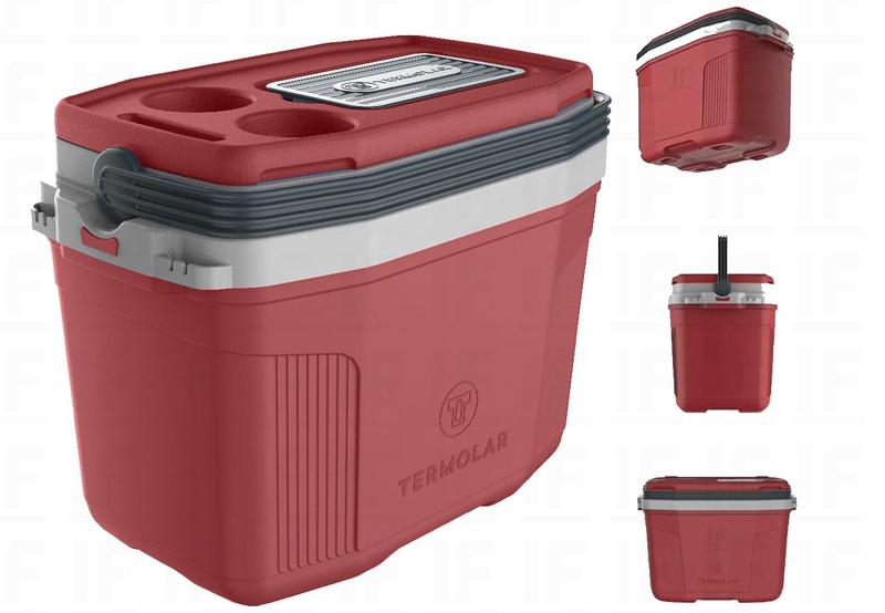Imagem de Caixa Térmica Vermelha Cooler 20 Litros Com Alça