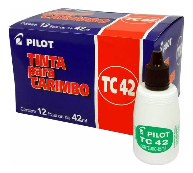Imagem de Caixa tinta reabastecedor para carimbo Tc42 42ml Preto Pilot