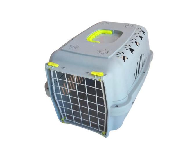 Imagem de Caixa Transporte Falcon Neon Aço Para Cães E Gatos Nº2 Amarelo