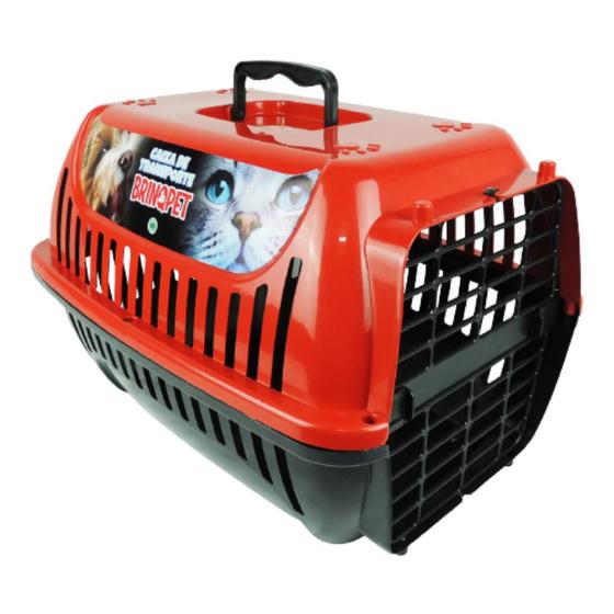 Imagem de Caixa Transporte Pet N2 Para Cachorros Pequenos E Gatos Porta 4 Travas