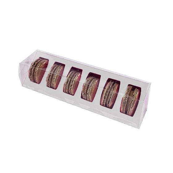 Imagem de Caixa triângulo com berço para 6 macarons - Branco - Ref.C6MBTB - 3 unidades - San Felipo - Rizzo