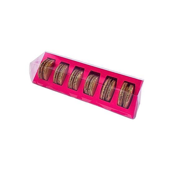 Imagem de Caixa triângulo com berço para 6 macarons - Pink Fosco - Ref.C6MBTK - 3 unidades - San Felipo - Rizzo