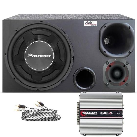 Imagem de Caixa Trio Pioneer Ts-W3090 + Hdi300 + 5HI300 + Módulo Taramps