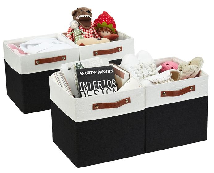 Imagem de Caixas de Armazenamento DECOMOMO Cube 33x33x33cm - Conjunto com 4 Unidades
