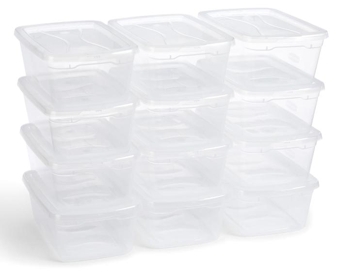 Imagem de Caixas de Armazenamento Rubbermaid Cleverstore 6L - Pacote com 12 Unidades - Tampas com Trava