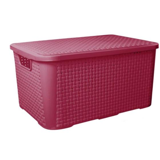 Caixas Organizadoras Cestos Multiuso 18 L Com Tampas Rattan Menor preço em Caixas Organizadoras Cestos Multiuso 18 L Com Tampas Rattan