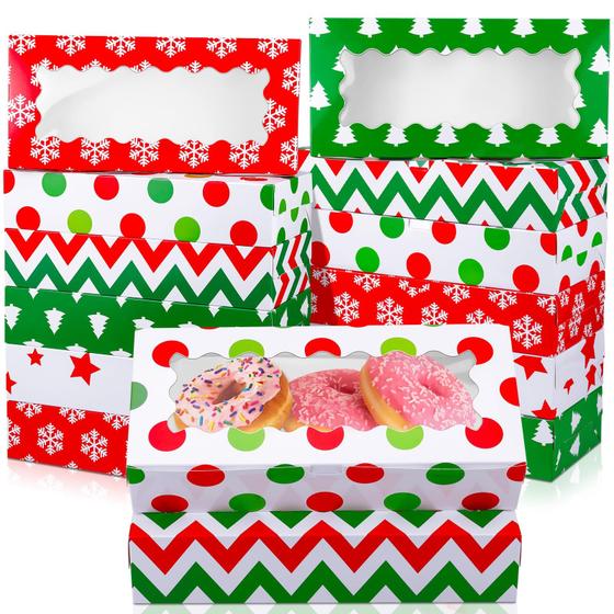 Imagem de Caixas para Biscoitos de Natal com Janela (30 Unidades) - 30x14x6cm