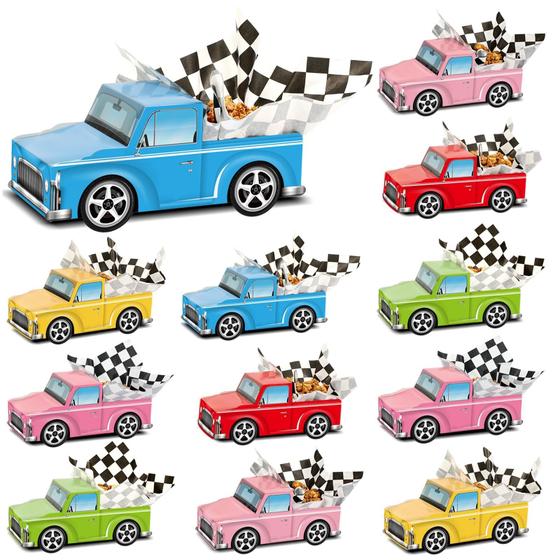Imagem de Caixas para Festa com Design de Carros Clássicos - Pacote com 24 Unidades