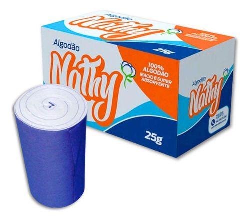 Imagem de Caixinha De Algodão Rolo Hidrofilo 25g 100% Algodão Macio