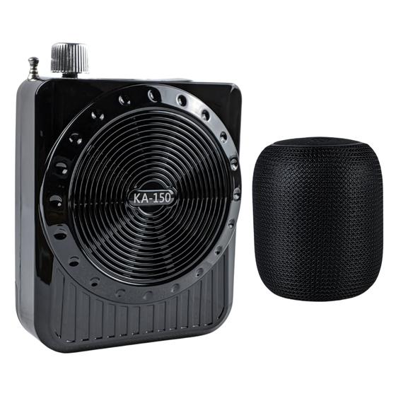 Imagem de Caixinha De Som Bluetooth Radio Fm Portátil Recarregável Usb Sd Amplificador De Voz Megafone Com Microfone