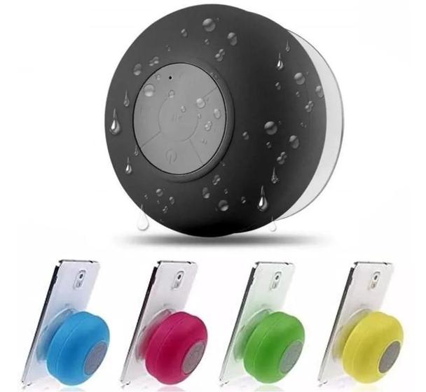 Imagem de Caixinha de Som Bluetooth Sem Fio Resistente A Agua Com Ventosa Para Banheiro Área Externa Piscina para Banho Recarregavel Presente dias dos Namorados