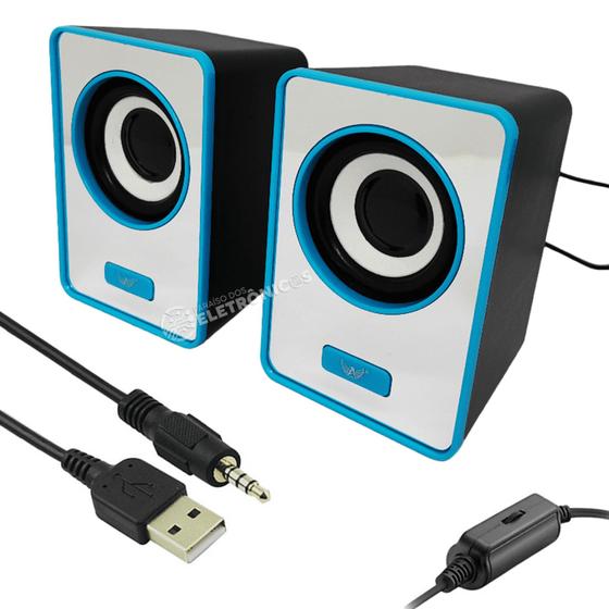 Imagem de Caixinha de Som Estéreo Para Notebook, Mp3 3w RMS Frontal Espelhado AL3083