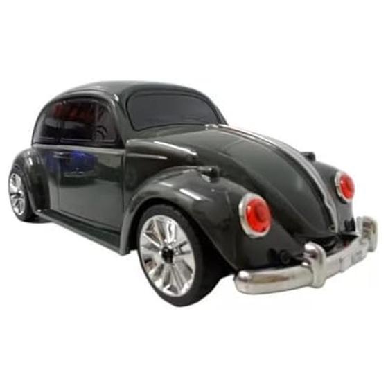 Imagem de Caixinha De Som Fusca Bluetooth Led Miniatura De Carro Fuscão Chumbo