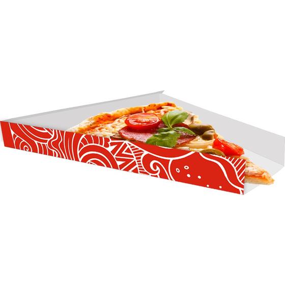 Imagem de Caixinha Embalagem para Fatia de Pizza 100un Vermelho