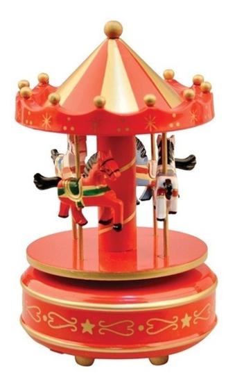 Imagem de Caixinha Musica Infantil criança Carrossel Cavalinho Decorativo
