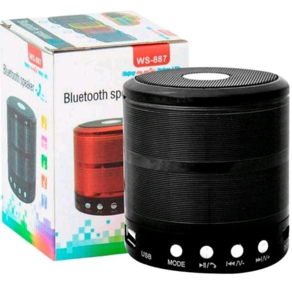 Imagem de Caixinha Som Bluetooth Usb Fm Speaker 3W Ws-887