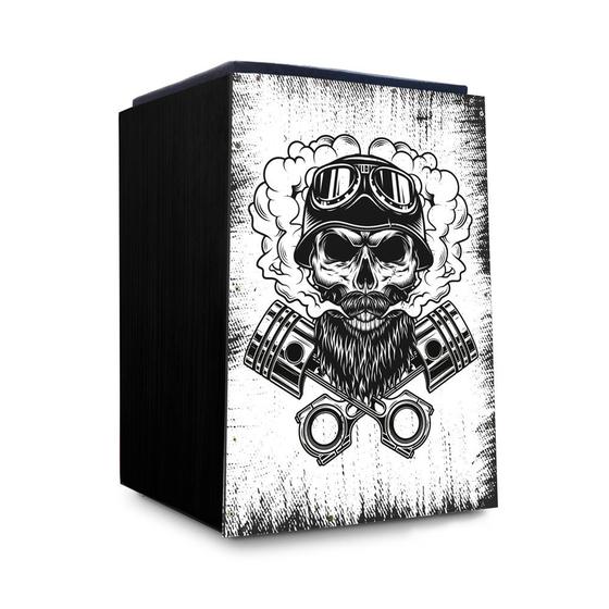 Cajón Acústico Instrumento Musical Caveira Barbuda 51x35,5cm Prego