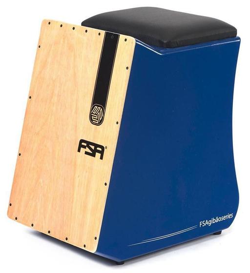 Cajon Eletrico FSA Gibão FGB6503 C/ Captação Dupla Azul Cajon