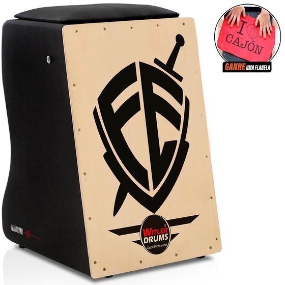 Cajón elétrico inclinado witler drums natural fe Cajon Magazine Luiza
