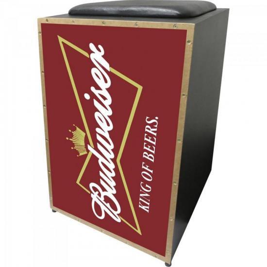 Imagem de Cajon Eletroacustico Inclinado Profissional K2 COR-001 EQ Budweiser Jaguar