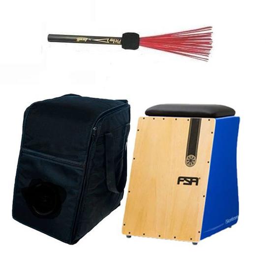 Imagem de Cajon Fsa Comfort Fca4504 Elétrico Azul Com Captação Dupla + Capa + Vassourinha