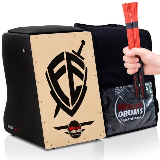 Cajón Inclinado Eletroacústico Bag Case 02 Vassourinhas WITLER DRUMS