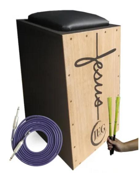 Imagem de Cajon JEG Elétrico + Cabo 4mts + 2 Vassourinha