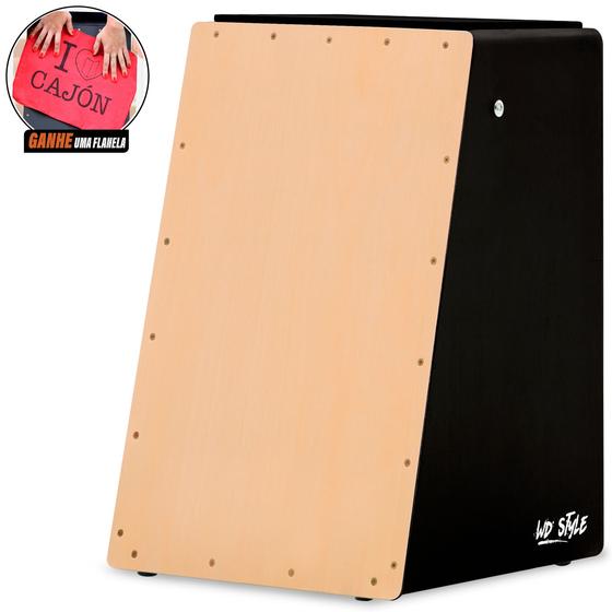 Cajón wd style elétrico witler drums natural Cajon Magazine Luiza