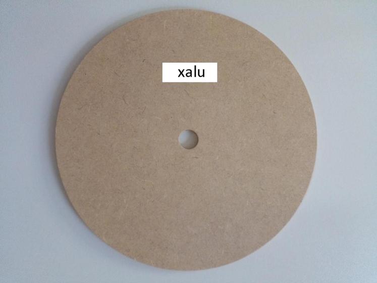 Imagem de Cake Board 11cm mdf 6mm cru xalu 50pçs  c/furo