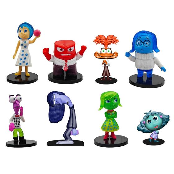 Imagem de Cake Topper MC TTL Inside Out - 8 Peças com Bonecos de PVC