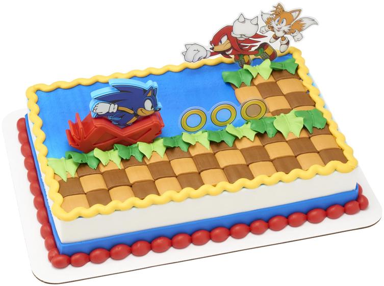 Imagem de Cake Topper Sonic The Hedgehog - DecoSet com Rabos e Juntas