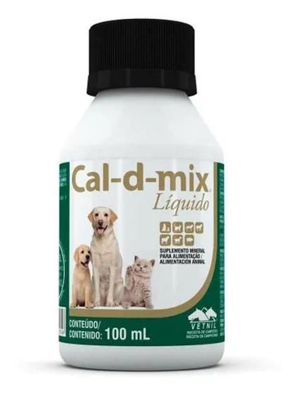 Imagem de Cal-D-Mix Pet Cálcio Oral Para Cães E Gatos Liquido 100Ml