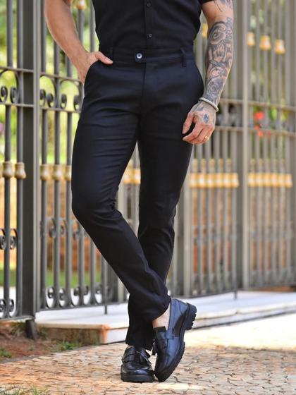 Calça Alfaiataria Masculina CalÃ§as Pretas Masculinas Calça