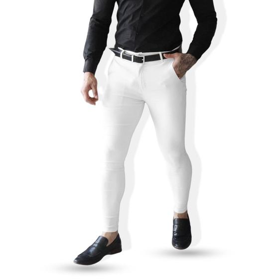 Imagem de Calça Alfaiataria Super Skinny Sarja Masculina Premium