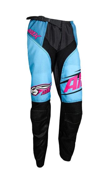 Imagem de Calça Amx Prime Race Rosa Azul Trilha Motocross