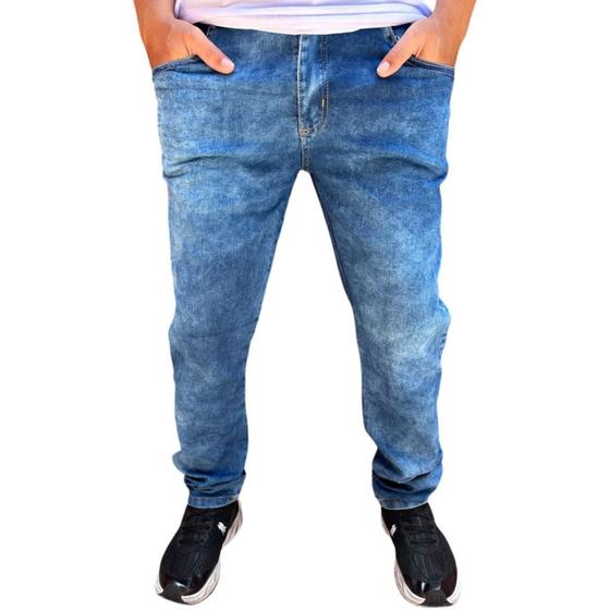 Imagem de Calça basica masculina sarja ou jeans c/elastano skinny alfaiataria