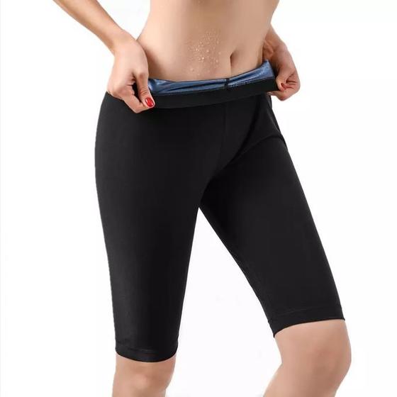 Imagem de Calça Bermuda Sauna Termica Queima Gordura Feminina Sweat Shaper Tamanho:P/M