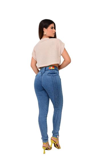 Imagem de Calça Bombacha Feminina Jeans Clara