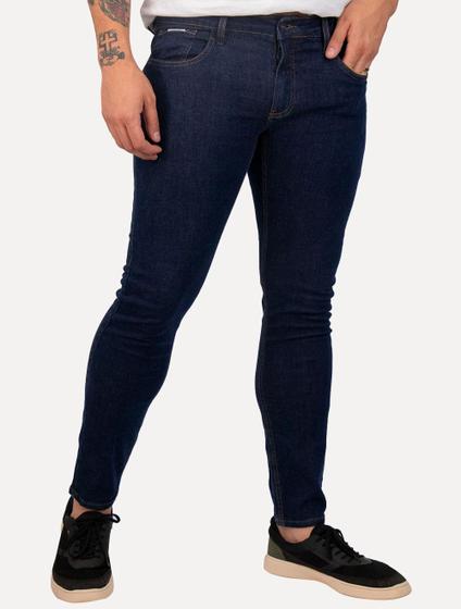 Imagem de Calça Calvin Klein Jeans Masculina Super Skinny 5 Pockets Escura