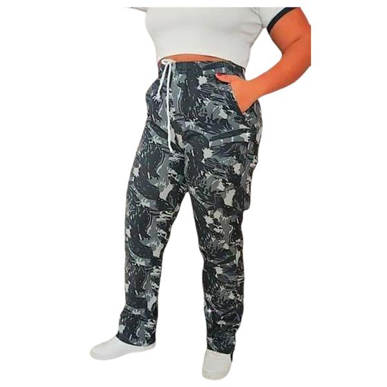 Imagem de Calça Cargo Militar Tatica Camuflada exercito Casual Skate Sarja Resistente CINZA