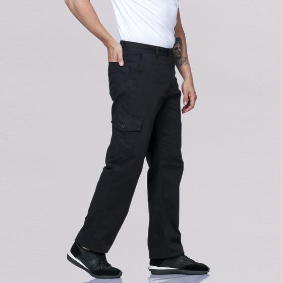 Imagem de Calça Cargo Sarja Masculina Larga 7888