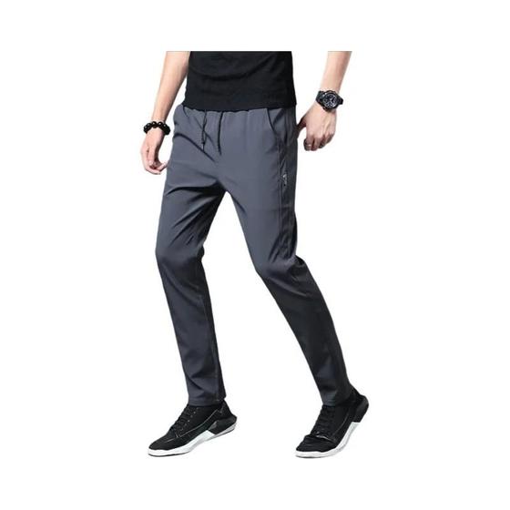 Imagem de Calça Casual Masculina Slim Fit De Secagem Rápida De Seda Gelada Verão Estilo Coreano Jinlun Calça