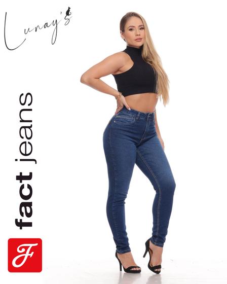 Imagem de Calça Cigarrete Cintura Média Fact Jeans L821