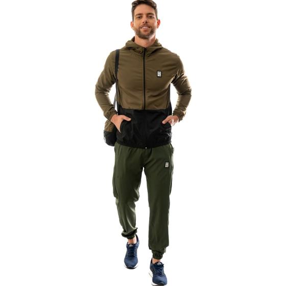 Imagem de Calça Corta Vento Tactel Masculina Adulto Jogger com Punho e Cordão de Regulagem Resistente a Água