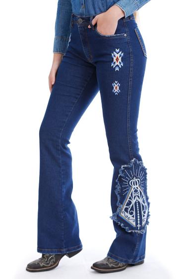 Imagem de Calça Country Feminina Jeans Nossa Senhora Aparecida - Rodeo Farm