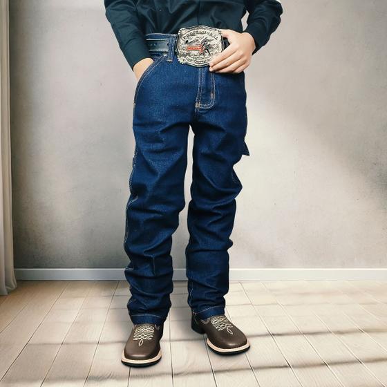 Imagem de Calça Country Infantil Carpinteira Rodeio Menino Cowboy Top