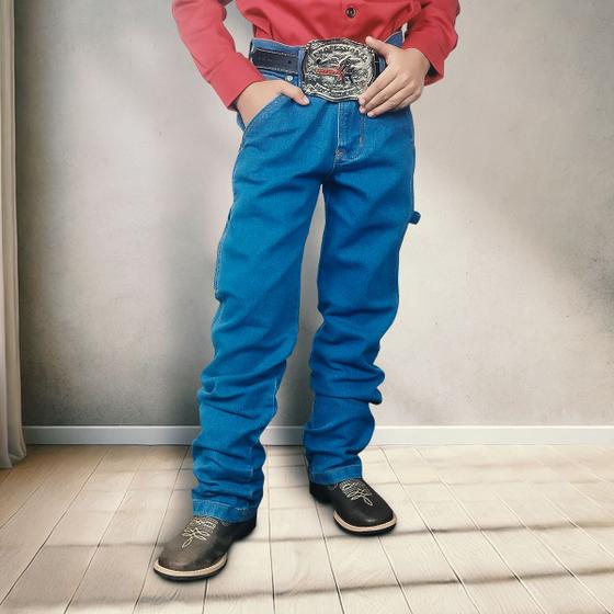 Imagem de Calça Country Infantil Carpinteira Rodeio Menino Cowboy Top