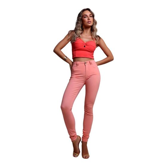 Imagem de Calça Cropped Skinny Dubai Ostentosa  Sofisticação e Glamour em Cada Detalhe