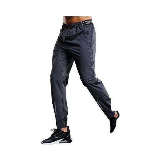 Imagem de Calça de Corrida Masculina com Bolsos e Zíper - Secagem Rápida para Treinamento Fitness